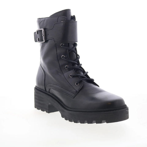 Miz Mooz Silvy Womens Black Leather Zipper Casual Dress Boots
