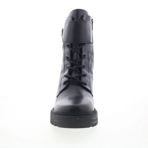 Miz Mooz Silvy Womens Black Leather Zipper Casual Dress Boots