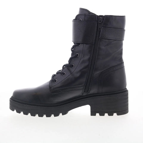 Miz Mooz Silvy Womens Black Leather Zipper Casual Dress Boots