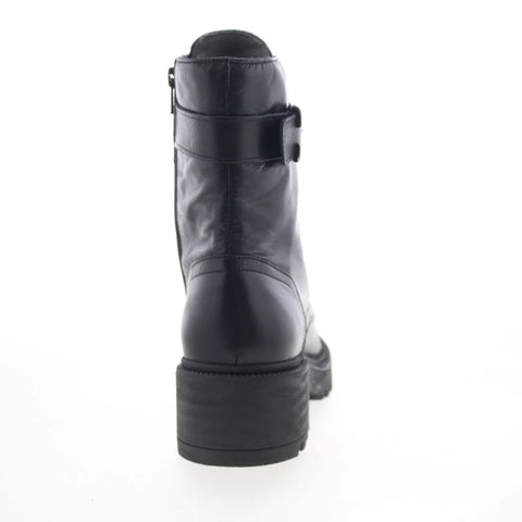 Miz Mooz Silvy Womens Black Leather Zipper Casual Dress Boots