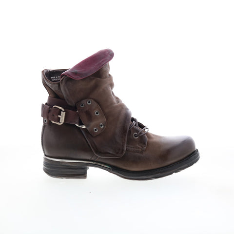 A.S. 98 Simon Womens Brown Leather Zipper Casual Dress Boots