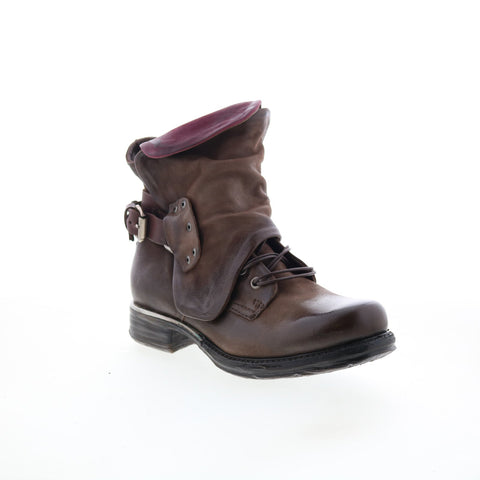 A.S. 98 Simon Womens Brown Leather Zipper Casual Dress Boots