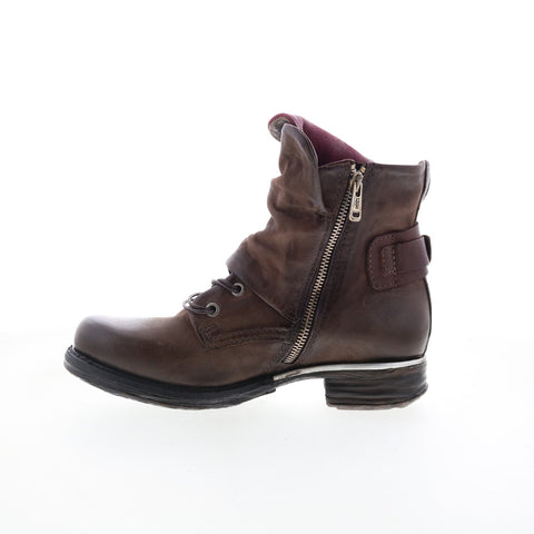 A.S. 98 Simon Womens Brown Leather Zipper Casual Dress Boots