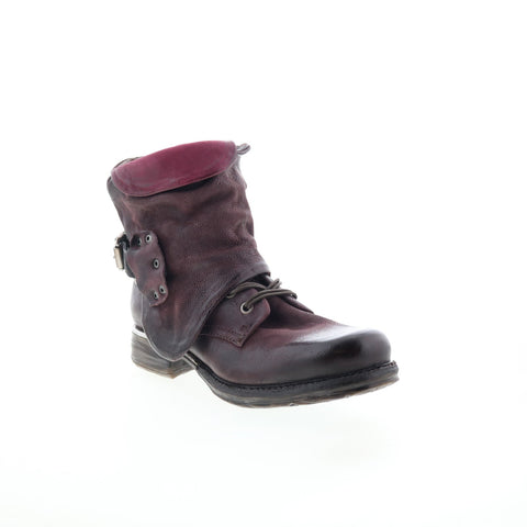 A.S. 98 Simon Womens Burgundy Leather Zipper Casual Dress Boots