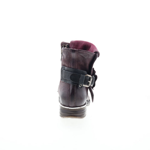 A.S. 98 Simon Womens Burgundy Leather Zipper Casual Dress Boots