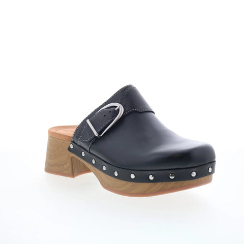 Clarks Sivanne Sun 26177370 Womens Black Leather Strap Heeled Sandals Shoes