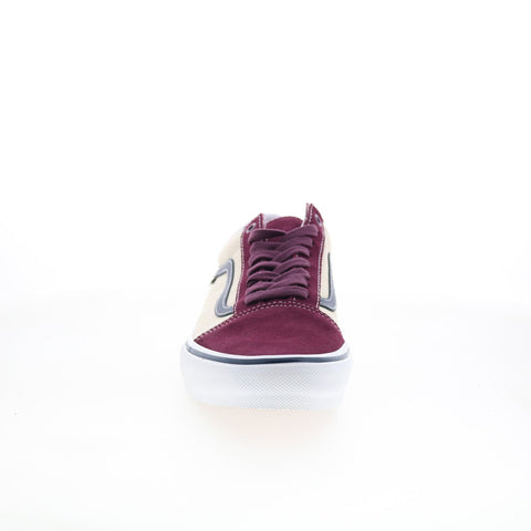 Vans Skate Old Skool Mens Burgundy Suede Lace Up Lifestyle Sneakers Shoes