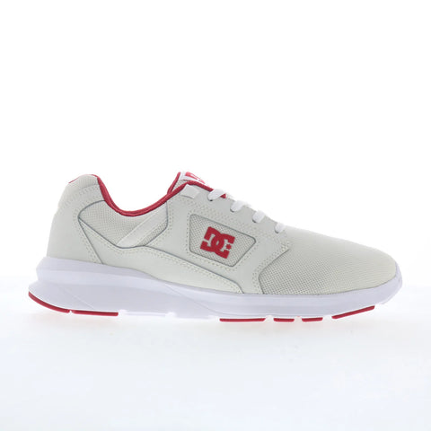 DC Skyline ADYS400066-WRD Mens White Mesh Skate Inspired Sneakers Shoes