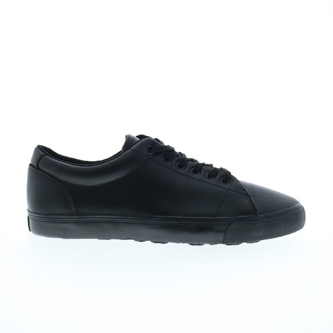 SlipGrips Slip Resistant Shoe SLGP014 Mens Black Leather Athletic Work Shoes