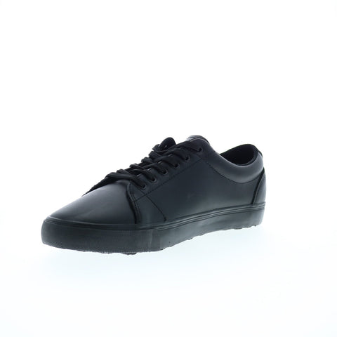 SlipGrips Slip Resistant Shoe SLGP014 Mens Black Leather Athletic Work Shoes