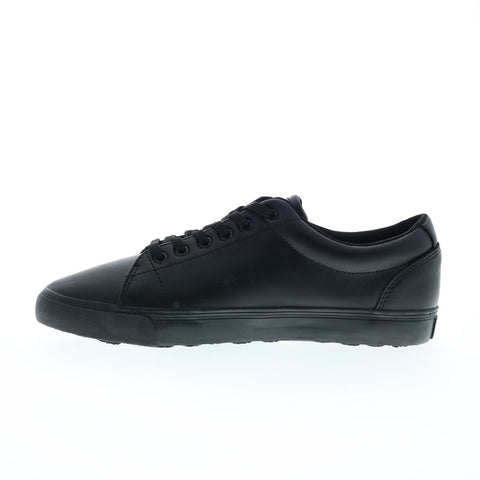 SlipGrips Slip Resistant Shoe SLGP014 Mens Black Leather Athletic Work Shoes