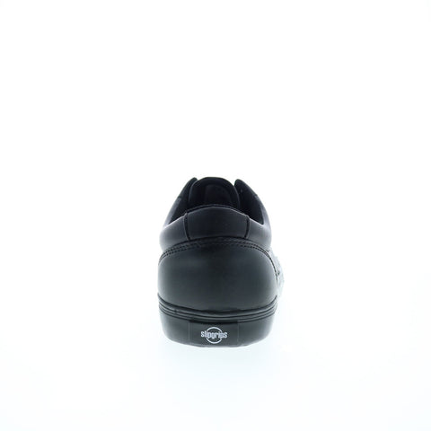 SlipGrips Slip Resistant Shoe SLGP014 Mens Black Leather Athletic Work Shoes