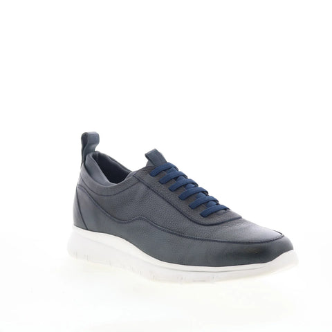 T.B. Phelps Slim Mens Blue Leather Lace Up Lifestyle Sneakers Shoes