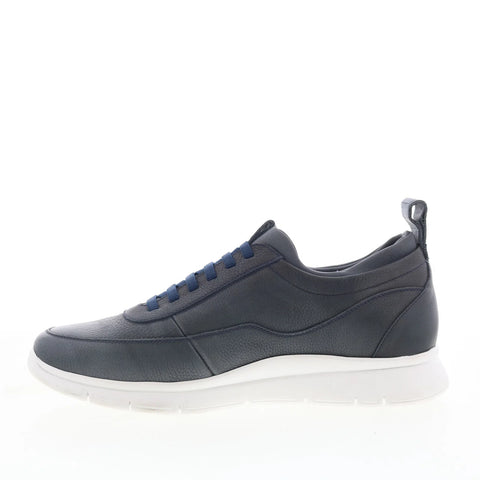T.B. Phelps Slim Mens Blue Leather Lace Up Lifestyle Sneakers Shoes