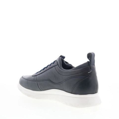 T.B. Phelps Slim Mens Blue Leather Lace Up Lifestyle Sneakers Shoes