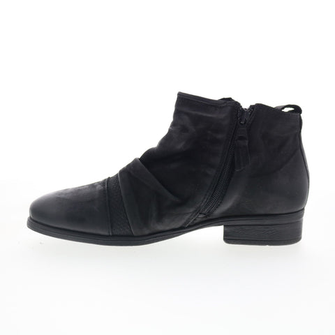 Miz Mooz Slinky Womens Black Leather Zipper Ankle & Booties Boots