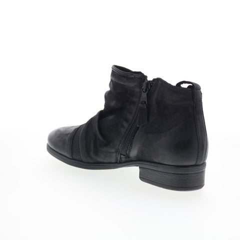 Miz Mooz Slinky Womens Black Leather Zipper Ankle & Booties Boots