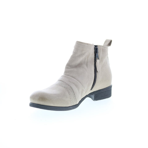 Miz Mooz Slinky Womens Gray Leather Zipper Ankle & Booties Boots