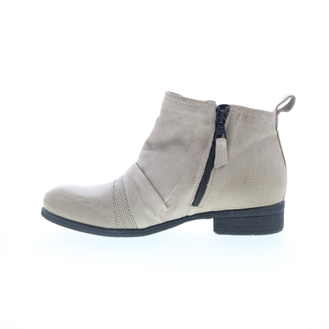 Miz Mooz Slinky Womens Gray Leather Zipper Ankle & Booties Boots