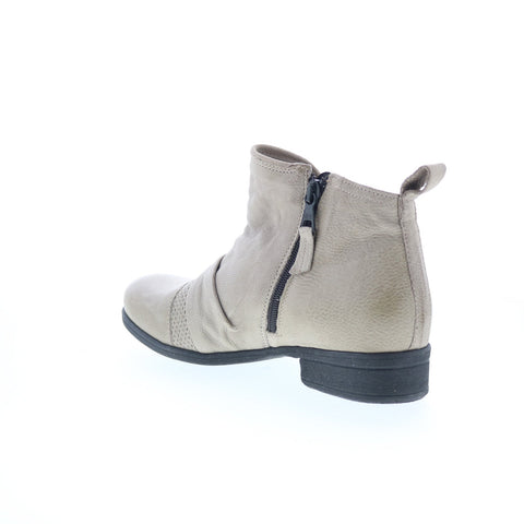 Miz Mooz Slinky Womens Gray Leather Zipper Ankle & Booties Boots