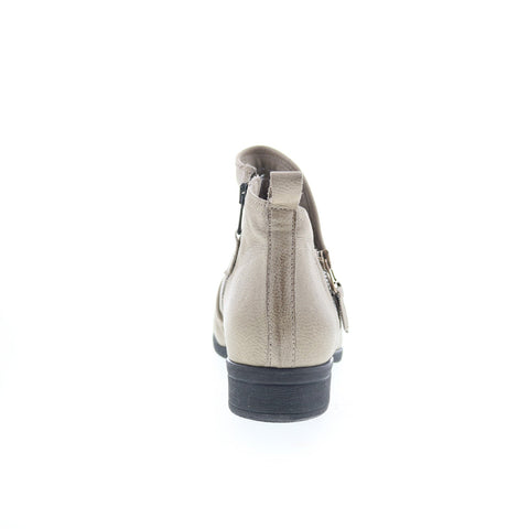 Miz Mooz Slinky Womens Gray Leather Zipper Ankle & Booties Boots