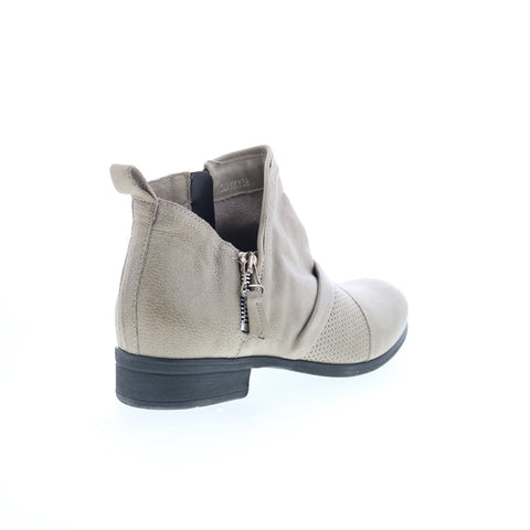 Miz Mooz Slinky Womens Gray Leather Zipper Ankle & Booties Boots