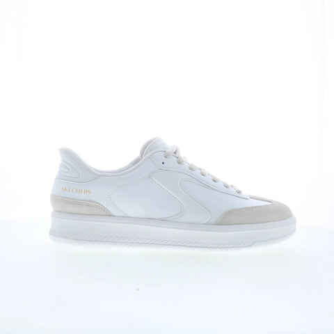 Skechers Slip-ins: Hotshot HI Mens White Leather Lifestyle Sneakers Shoes