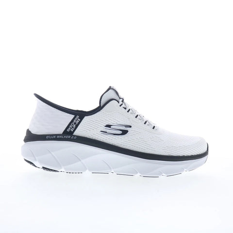 Skechers Slip-ins D'Lux Walker Rezinate Mens White Lifestyle Sneakers Shoes