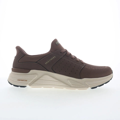 Skechers Rovino Lite - Dress in Knit Mens Brown Lifestyle Sneakers Shoes