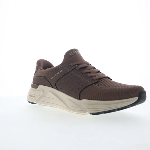 Skechers Rovino Lite - Dress in Knit Mens Brown Lifestyle Sneakers Shoes