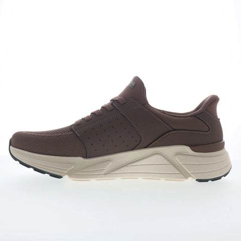 Skechers Rovino Lite - Dress in Knit Mens Brown Lifestyle Sneakers Shoes