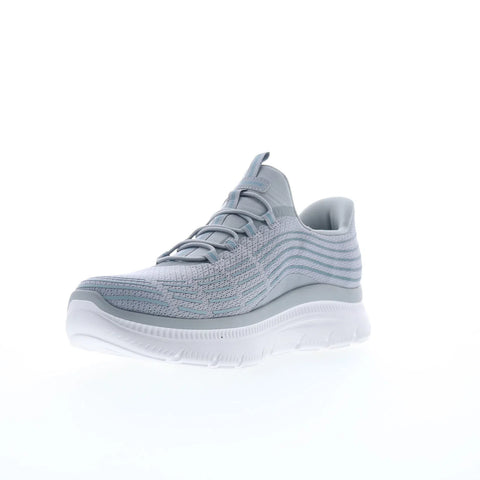 Skechers Summits Plus - Threeds Mens Gray Mesh Lifestyle Sneakers Shoes