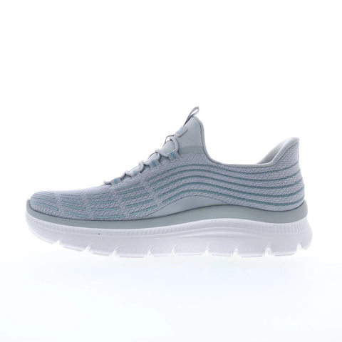 Skechers Summits Plus - Threeds Mens Gray Mesh Lifestyle Sneakers Shoes