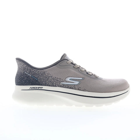 Skechers Slip-ins Arch Fit N-Joy Alfredo Mens Gray Lifestyle Sneakers Shoes