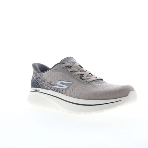Skechers Slip-ins Arch Fit N-Joy Alfredo Mens Gray Lifestyle Sneakers Shoes
