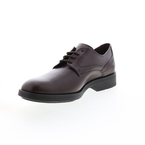 Mephisto Smith Mens Brown Leather Lace Up Oxfords & Lace Ups Plain Toe Shoes