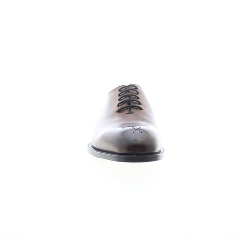 Zelli Italia Wholecut Oxford Lace Up Mens Brown Leather Oxfords Casual Shoes