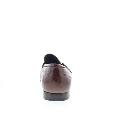 Zelli Italia Calf & Crocodile Double Buckle Mens Brown Loafers Casual Shoes