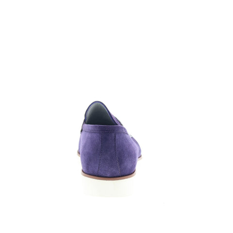 Zelli Italia Viola Gator Suede Loafer Mens Purple Suede Loafers Penny Shoes