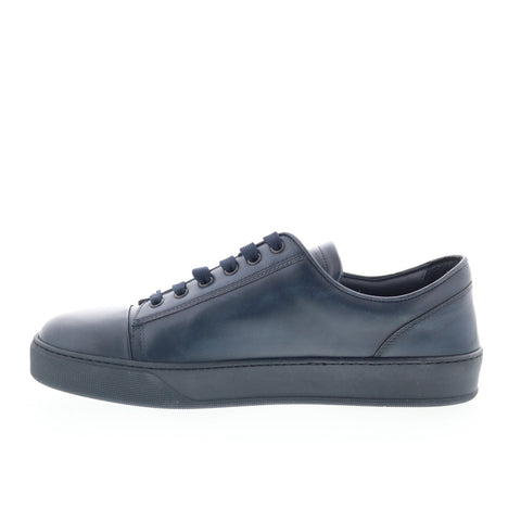 Zelli Italia Notte Capri Sneaker Mens Blue Leather Lifestyle Sneakers Shoes