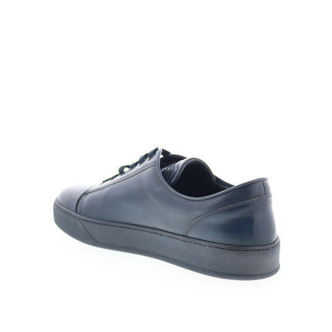 Zelli Italia Notte Capri Sneaker Mens Blue Leather Lifestyle Sneakers Shoes