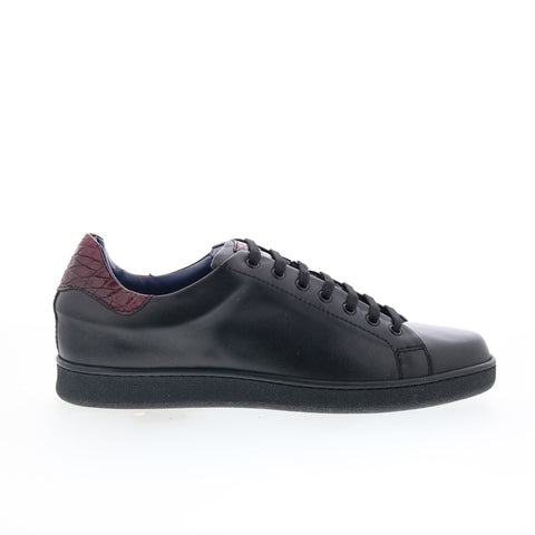 Zelli Italia Calf & Crocodile SMPL-SK-019 Mens Black Lifestyle Sneakers Shoes
