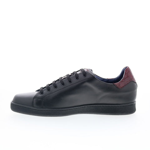 Zelli Italia Calf & Crocodile SMPL-SK-019 Mens Black Lifestyle Sneakers Shoes