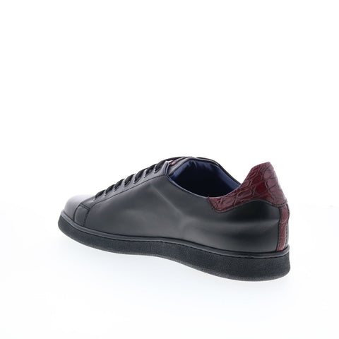 Zelli Italia Calf & Crocodile SMPL-SK-019 Mens Black Lifestyle Sneakers Shoes
