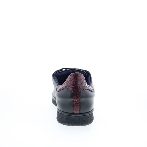 Zelli Italia Calf & Crocodile SMPL-SK-019 Mens Black Lifestyle Sneakers Shoes