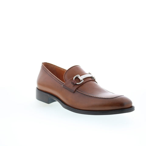 Zelli Italia Giordano Calfskin Horsebit Loafer Mens Brown Loafers Casual Shoes