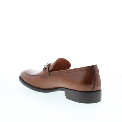 Zelli Italia Giordano Calfskin Horsebit Loafer Mens Brown Loafers Casual Shoes