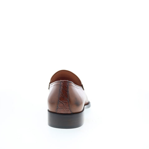 Zelli Italia Giordano Calfskin Horsebit Loafer Mens Brown Loafers Casual Shoes