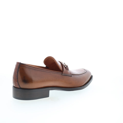 Zelli Italia Giordano Calfskin Horsebit Loafer Mens Brown Loafers Casual Shoes