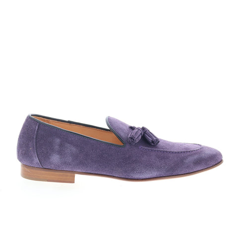 Zelli Italia Maurizo suede Tassel Loafer Mens Purple Loafers Casual Shoes